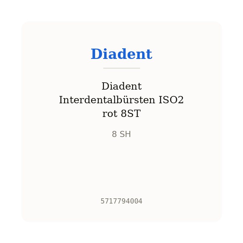Diadent Interdentalbürsten ISO2 rot 8ST