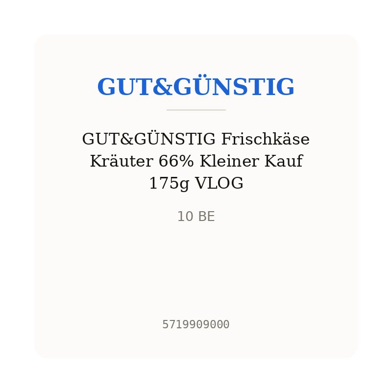 GUT&GÜNSTIG Frischkäse Kräuter 66% Kleiner Kauf 175g VLOG