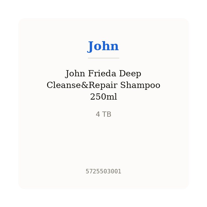 John Frieda Deep Cleanse&Repair Shampoo 250ml