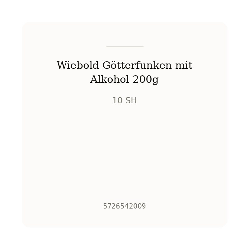 Wiebold Götterfunken mit Alkohol 200g