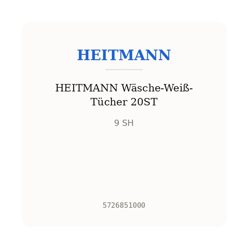 HEITMANN Wäsche-Weiß-Tücher 20ST