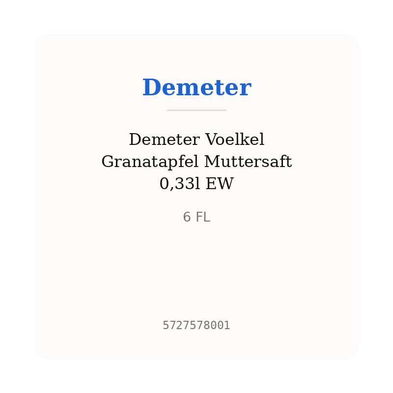 Demeter Voelkel Granatapfel Muttersaft 0,33l EW