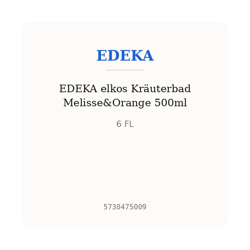 EDEKA elkos Kräuterbad Melisse&Orange 500ml