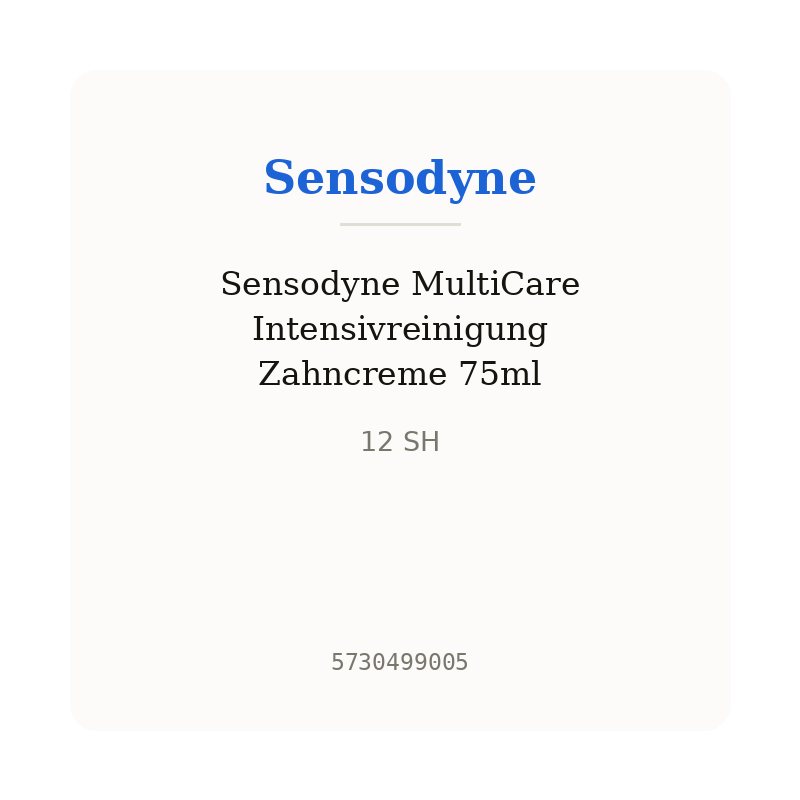 Sensodyne MultiCare Intensivreinigung Zahncreme 75ml