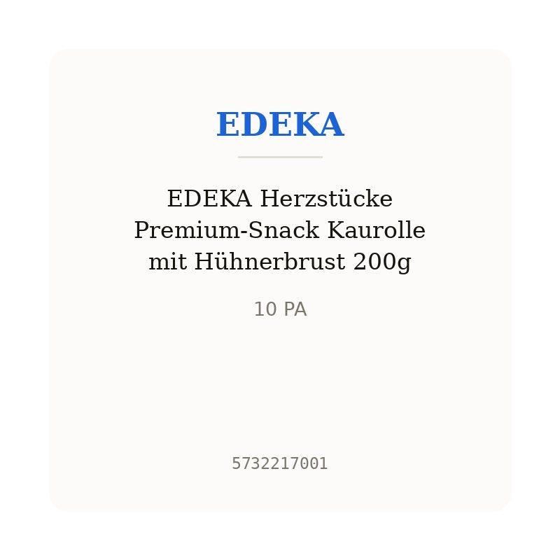 EDEKA Herzstücke Premium-Snack Kaurolle mit Hühnerbrust 200g