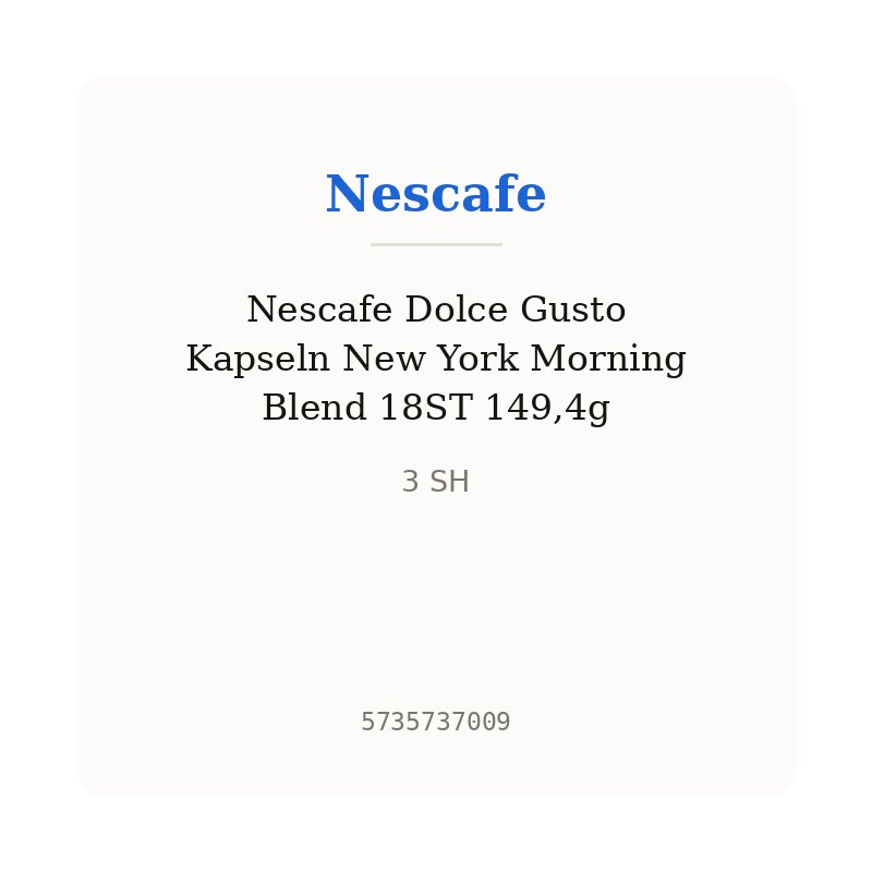 Nescafe Dolce Gusto Kapseln New York Morning Blend 18ST 149,4g