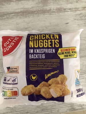 GUT&GÜNSTIG Hähnchen Nuggets im Backteig Kleiner Kauf 300g VLOG QS ITW