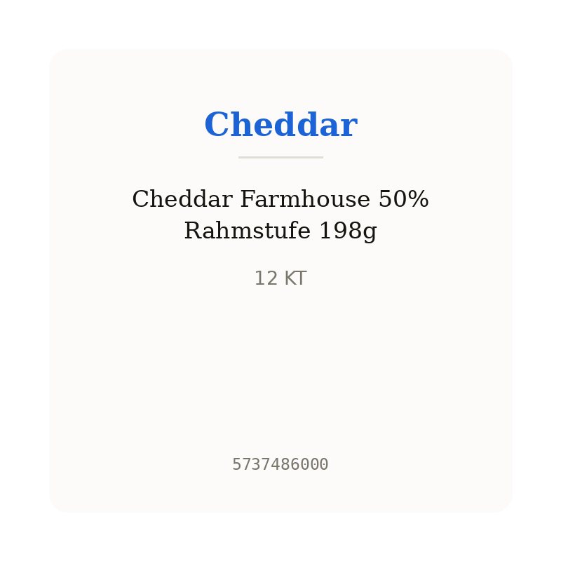 Cheddar Farmhouse 50% Rahmstufe 198g