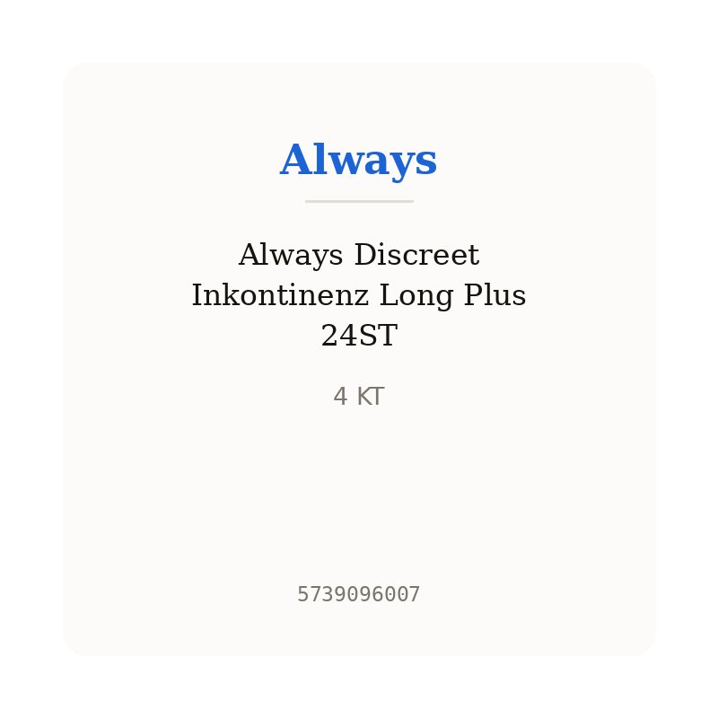 Always Discreet Inkontinenz Long Plus 24ST