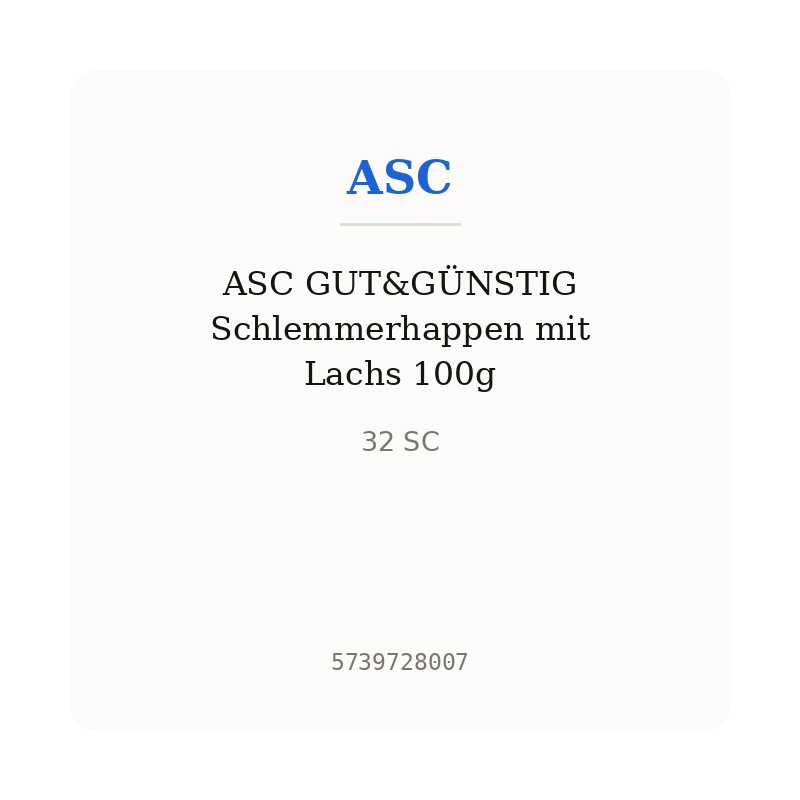 ASC GUT&GÜNSTIG Schlemmerhappen mit Lachs 100g