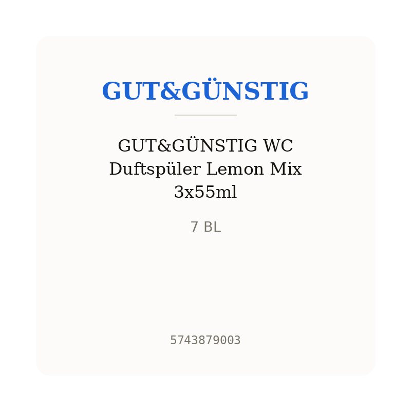 GUT&GÜNSTIG WC Duftspüler Lemon Mix 3x55ml