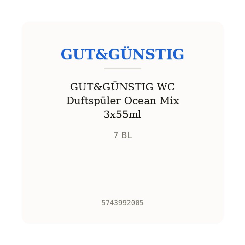 GUT&GÜNSTIG WC Duftspüler Ocean Mix 3x55ml