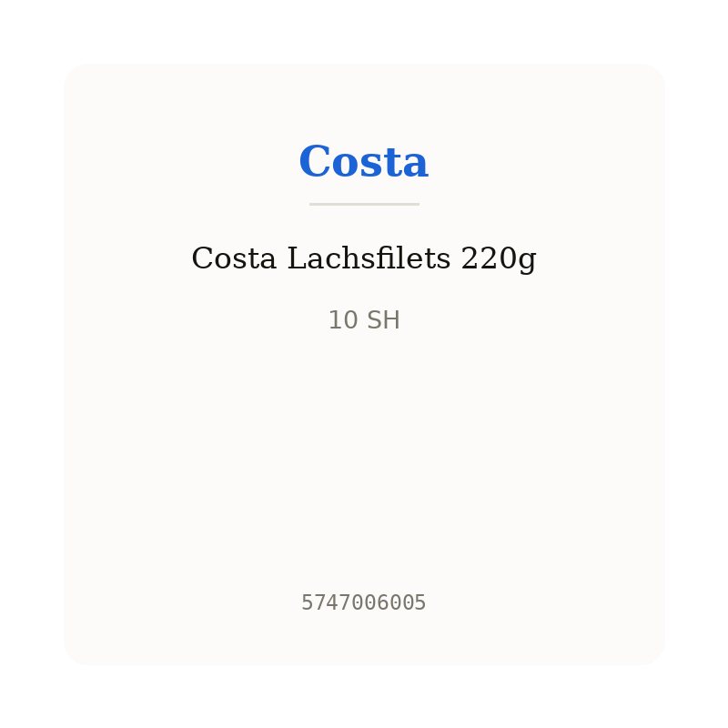 Costa Lachsfilets 220g
