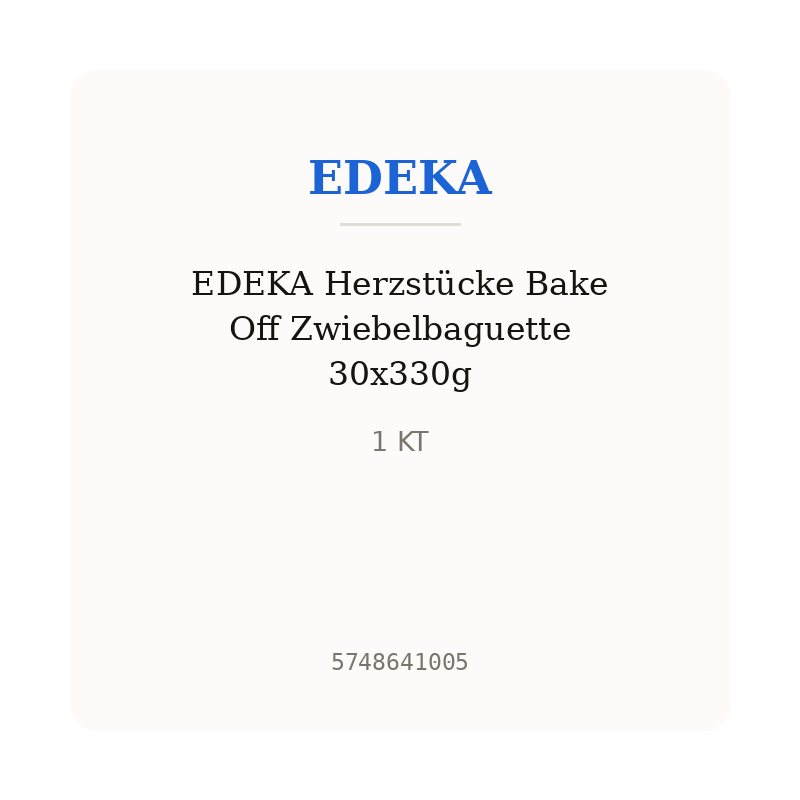 EDEKA Herzstücke Bake Off Zwiebelbaguette 30x330g