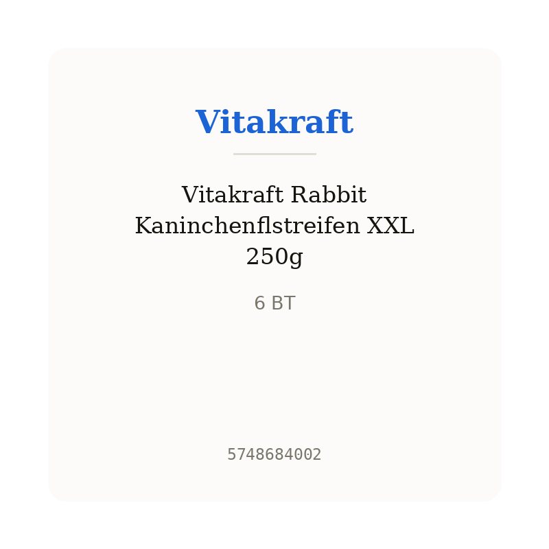 Vitakraft Rabbit Kaninchenflstreifen XXL 250g