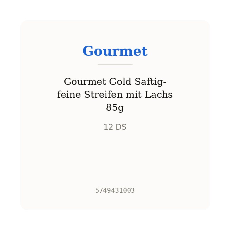 Gourmet Gold Saftig-feine Streifen mit Lachs 85g