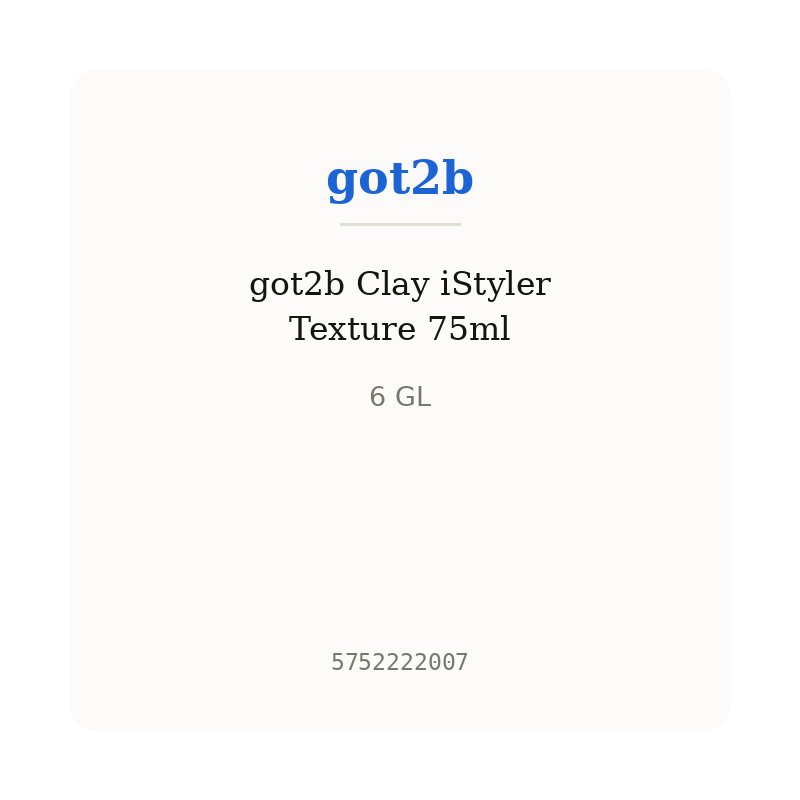 got2b Clay iStyler Texture 75ml