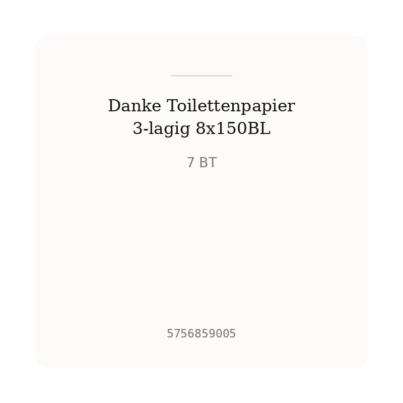 Danke Toilettenpapier 3-lagig 8x150BL