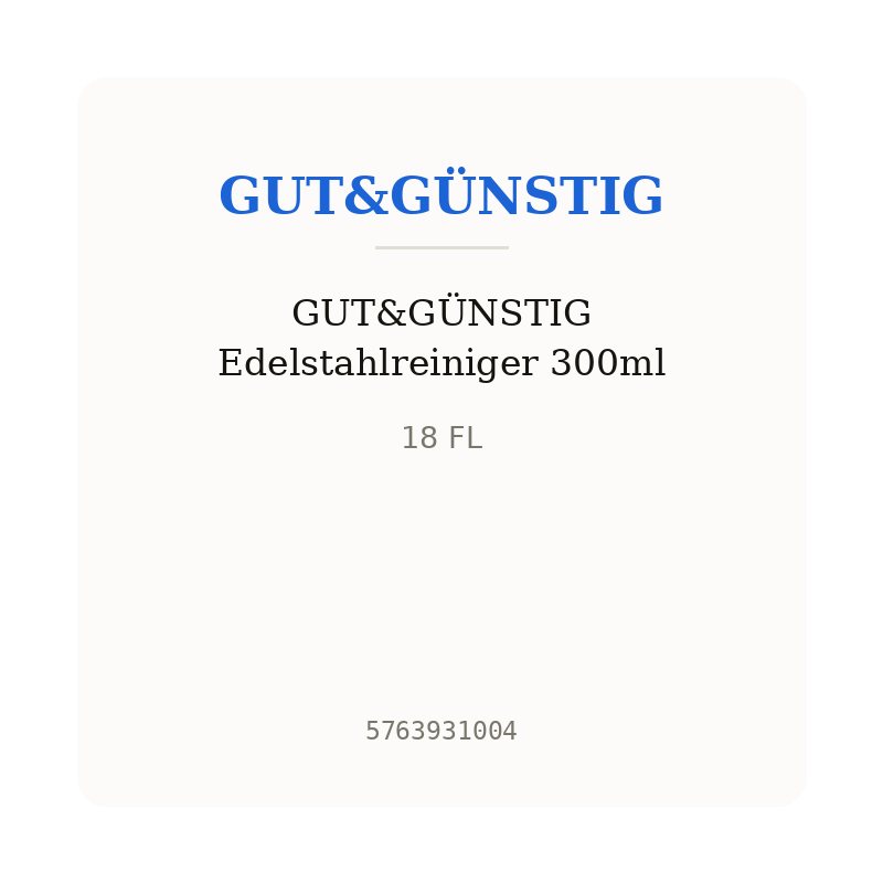 GUT&GÜNSTIG Edelstahlreiniger 300ml
