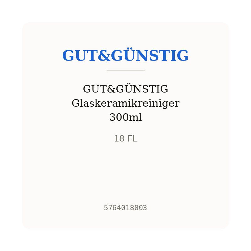 GUT&GÜNSTIG Glaskeramikreiniger 300ml