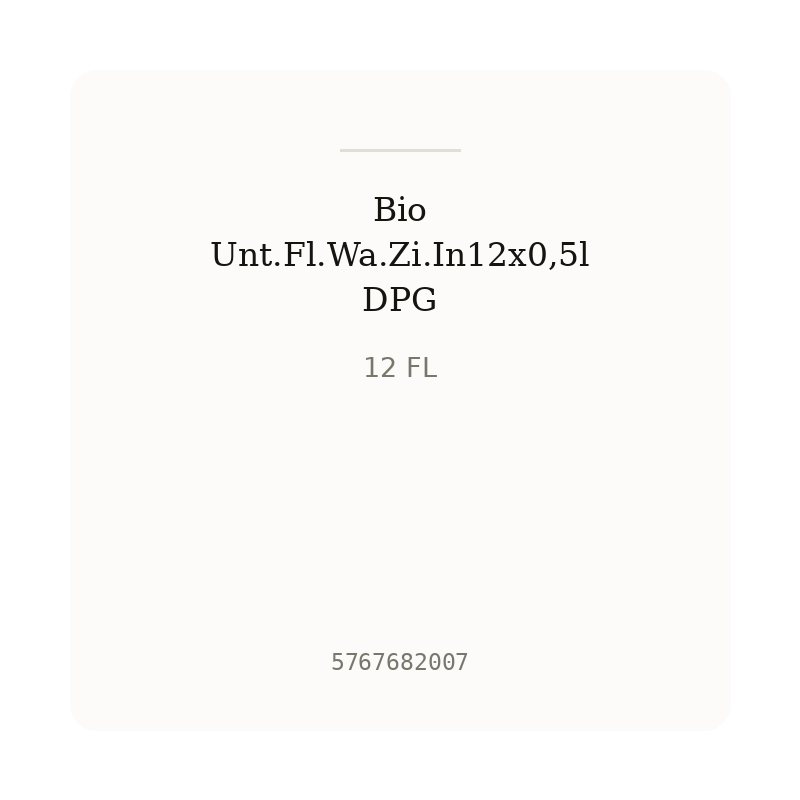 Bio Unt.Fl.Wa.Zi.In12x0,5l DPG