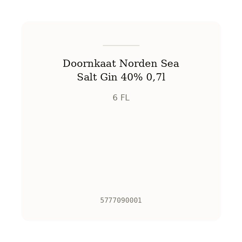 Doornkaat Norden Sea Salt Gin 40% 0,7l