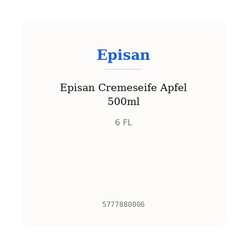 Episan Cremeseife Apfel 500ml