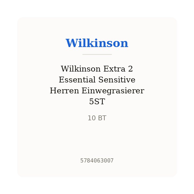 Wilkinson Extra 2 Essential Sensitive Herren Einwegrasierer 5ST