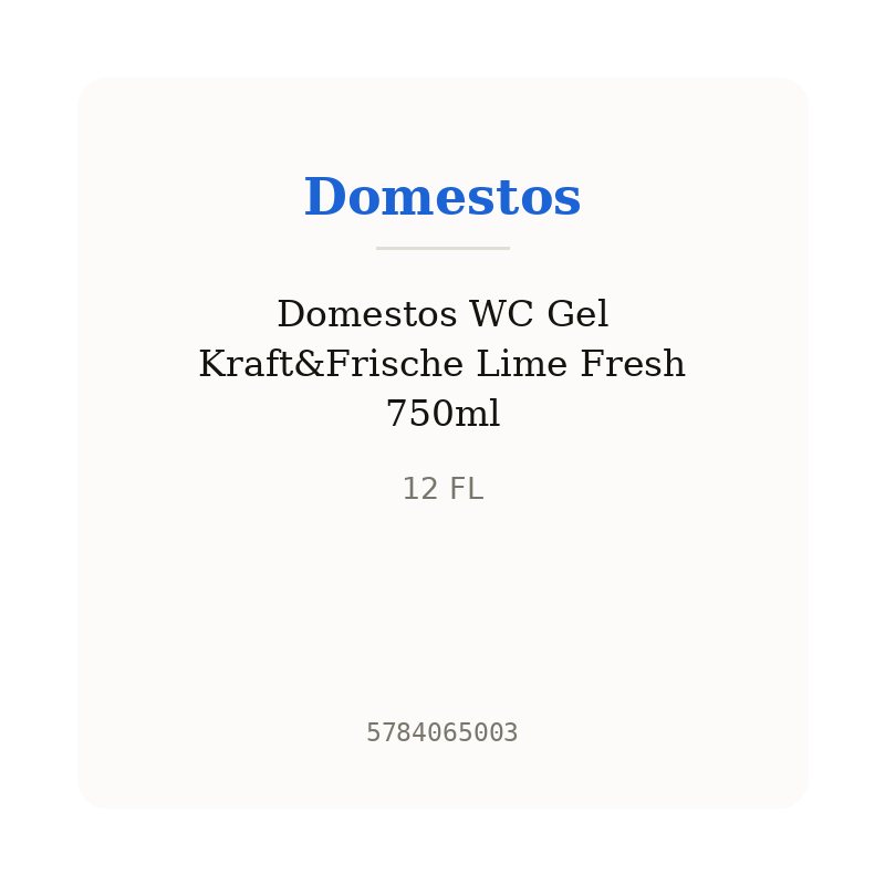 Domestos WC Gel Kraft&Frische Lime Fresh 750ml