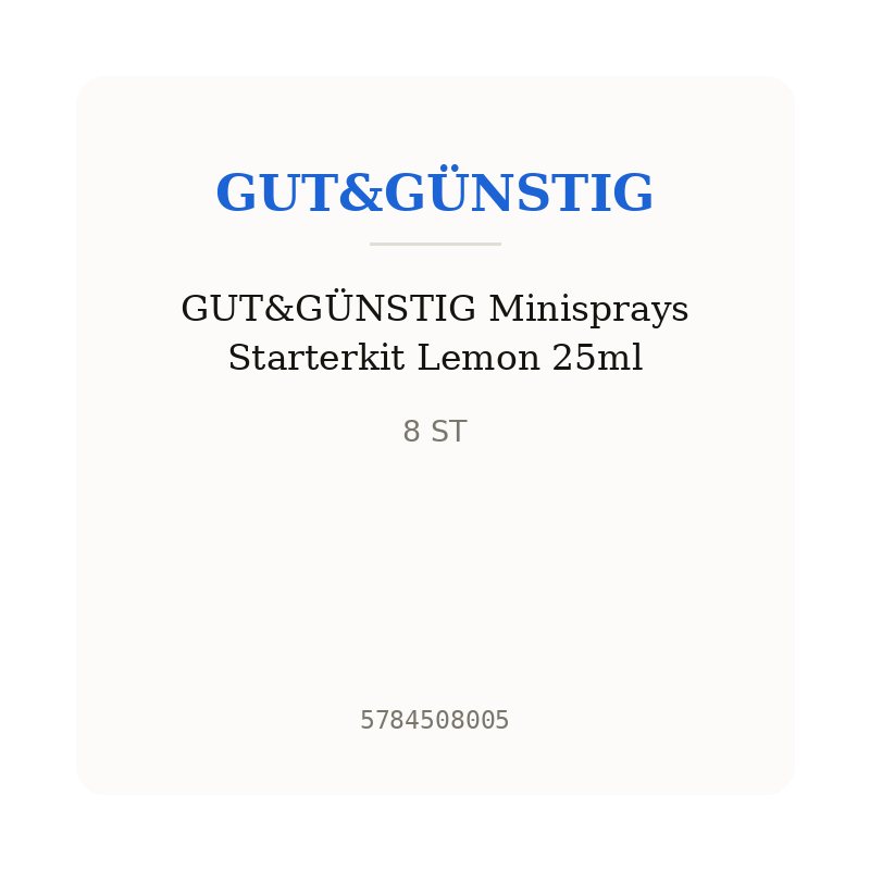 GUT&GÜNSTIG Minisprays Starterkit Lemon 25ml
