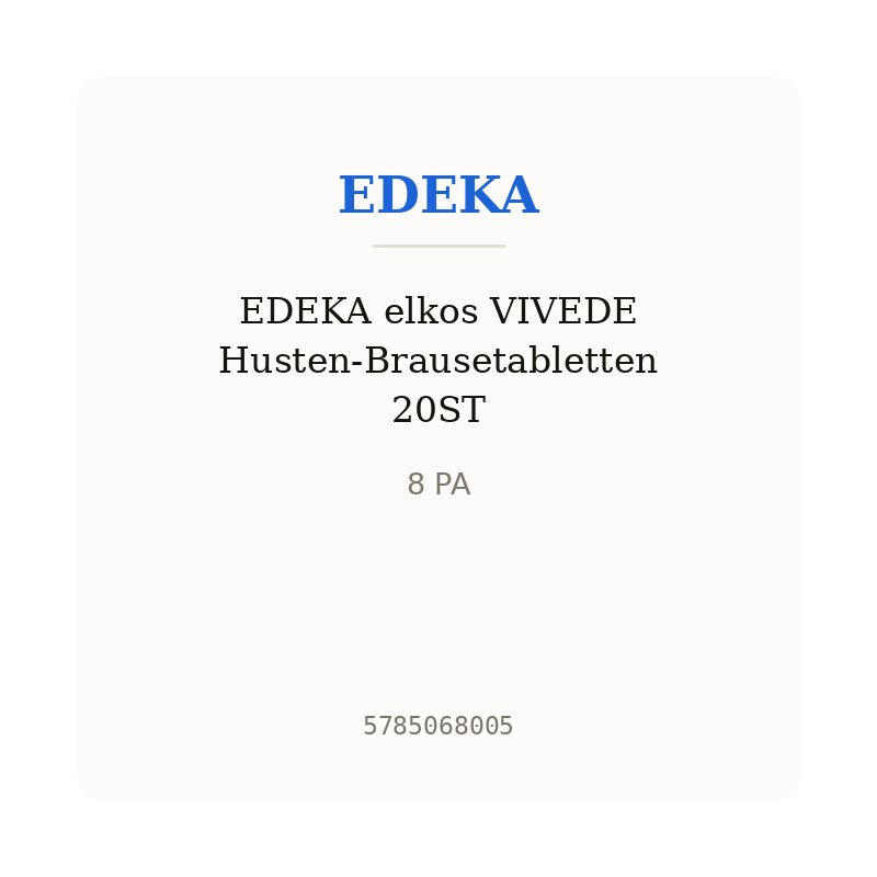 EDEKA elkos VIVEDE Husten-Brausetabletten 20ST