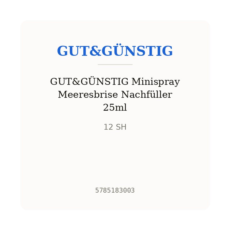 GUT&GÜNSTIG Minispray Meeresbrise Nachfüller 25ml