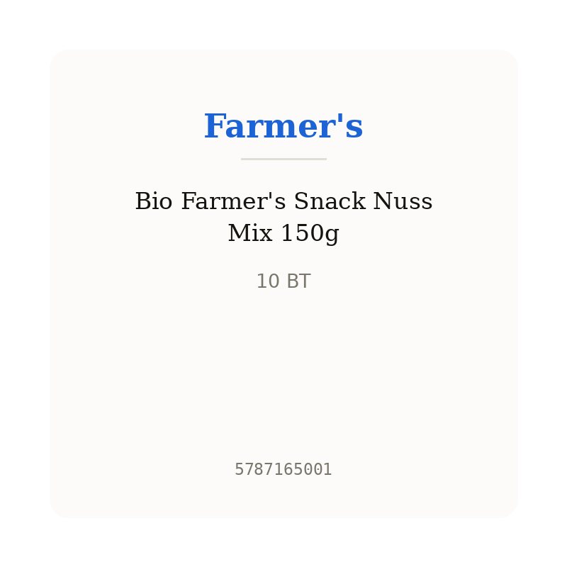 Bio Farmer's Snack Nuss Mix 150g