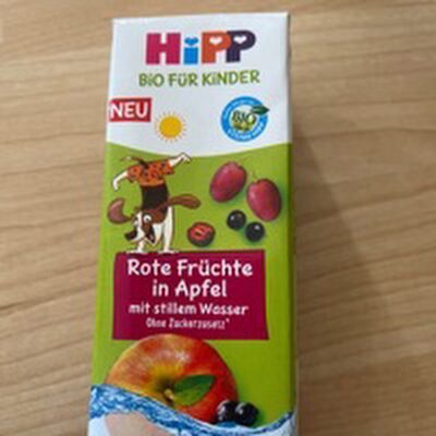 Bio Hipp für Kinder rote Früchte in Apfel mit stillem Wasser 200ml