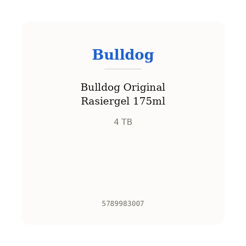 Bulldog Original Rasiergel 175ml