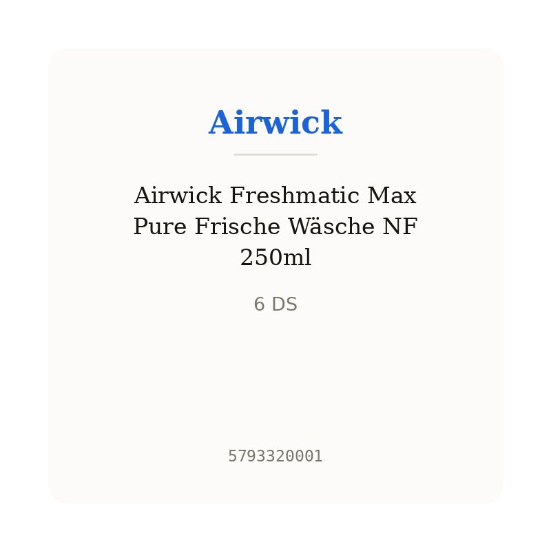 Airwick Freshmatic Max Pure Frische Wäsche NF 250ml
