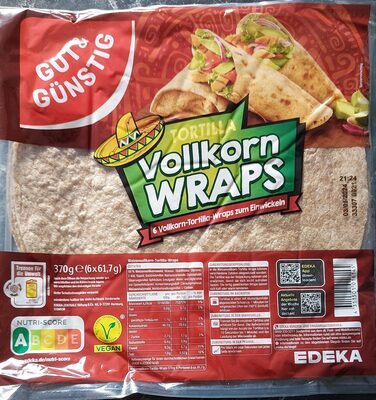 GUT&GÜNSTIG Tortilla Vollkorn Wraps 370g