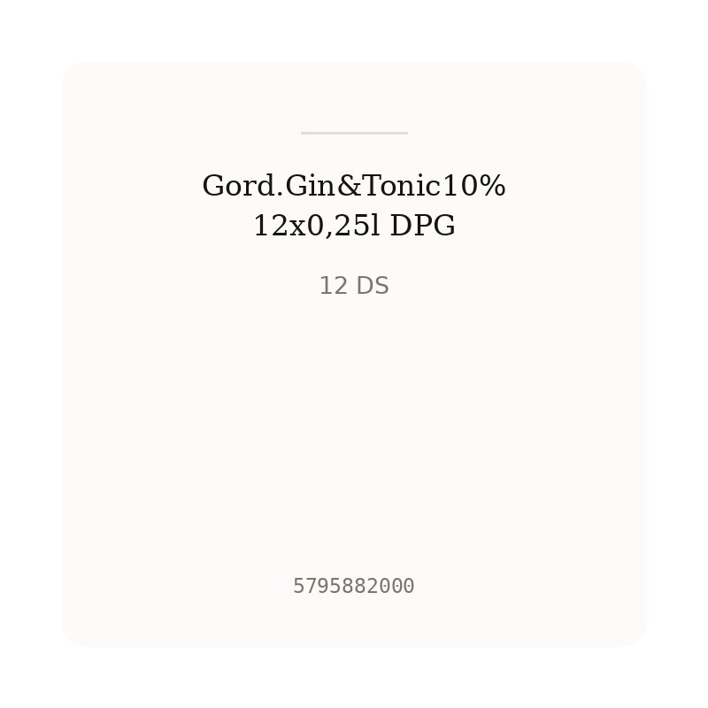 Gord.Gin&Tonic10% 12x0,25l DPG