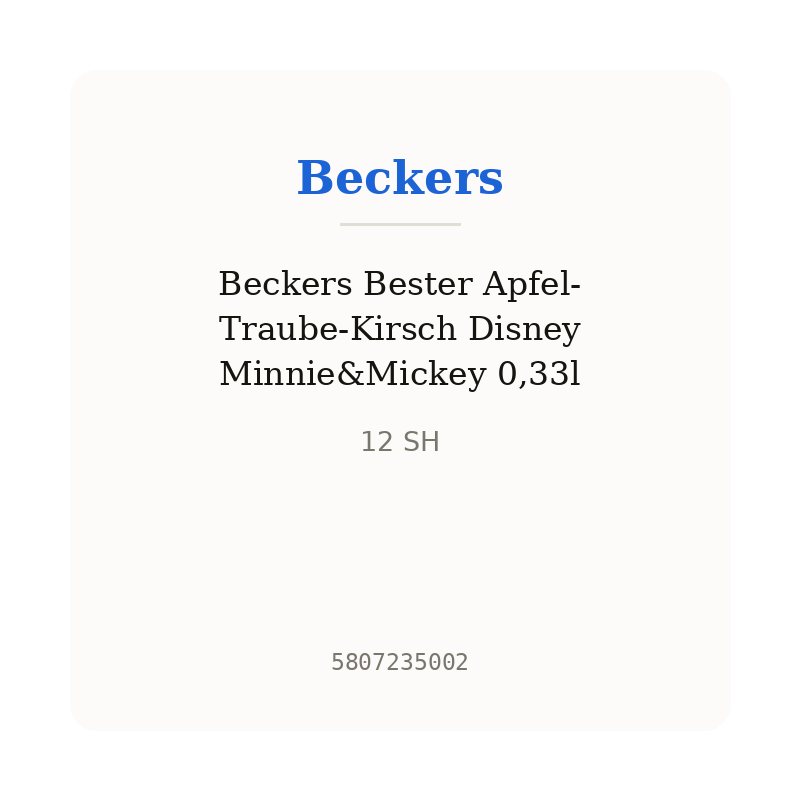 Beckers Bester Apfel-Traube-Kirsch Disney Minnie&Mickey 0,33l