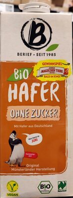 Bio Berief Hafer Drink ohne Zucker 1l