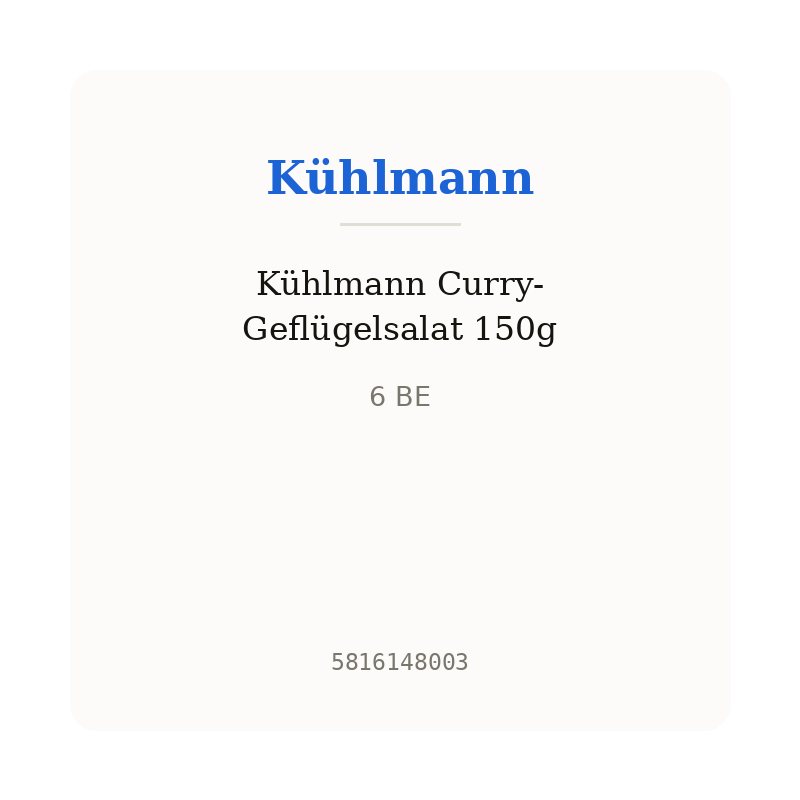 Kühlmann Curry-Geflügelsalat 150g