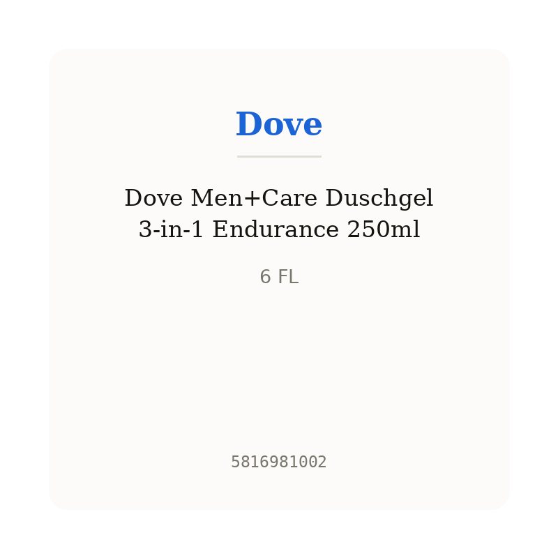 Dove Men+Care Duschgel 3-in-1 Endurance 250ml