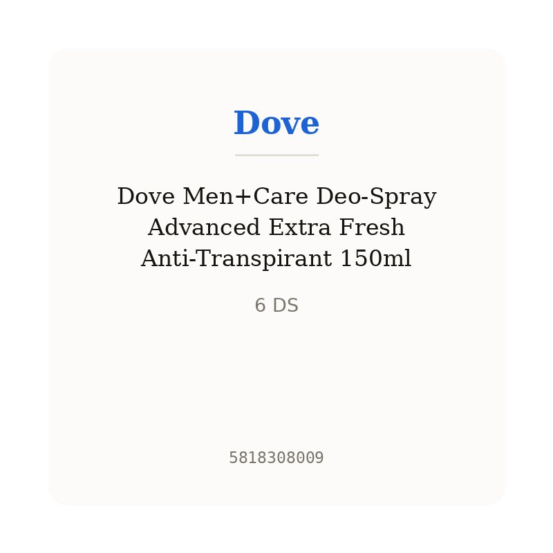 Dove Men+Care Deo-Spray Advanced Extra Fresh Anti-Transpirant 150ml