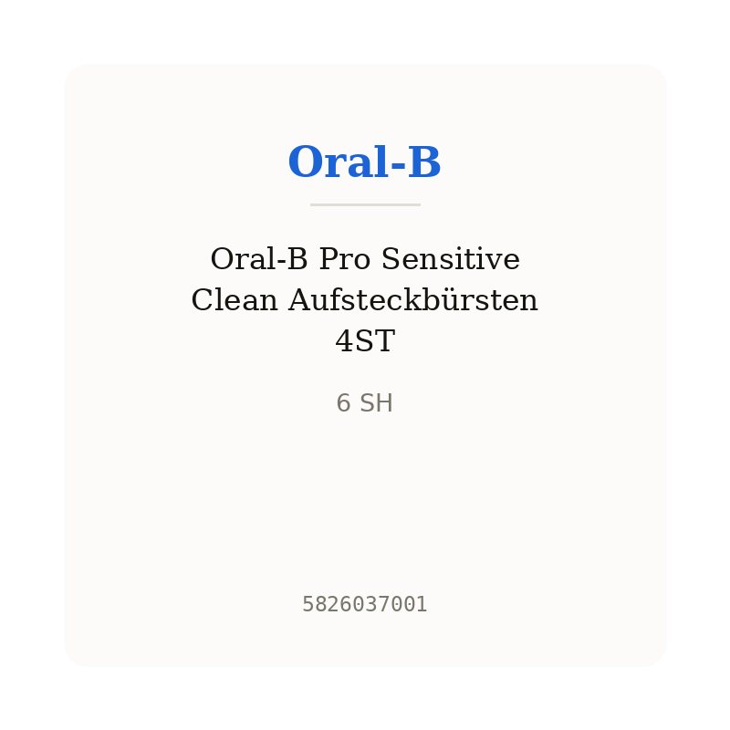 Oral-B Pro Sensitive Clean Aufsteckbürsten 4ST