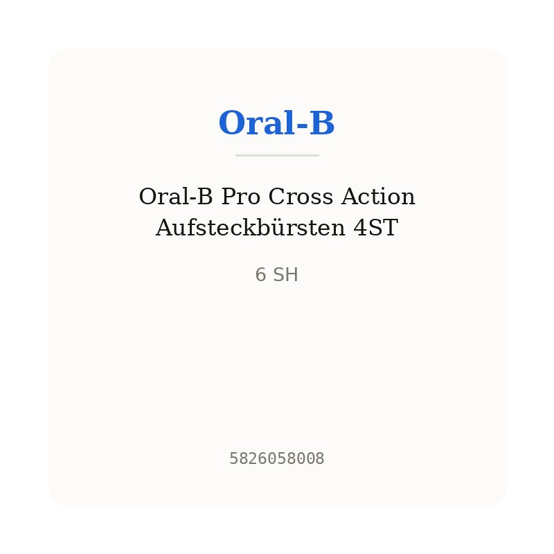 Oral-B Pro Cross Action Aufsteckbürsten 4ST