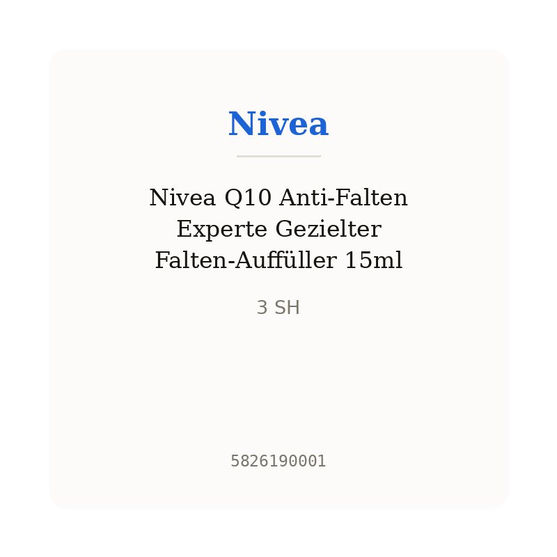 Nivea Q10 Anti-Falten Experte Gezielter Falten-Auffüller 15ml