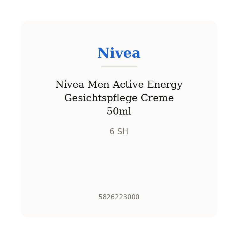 Nivea Men Active Energy Gesichtspflege Creme 50ml