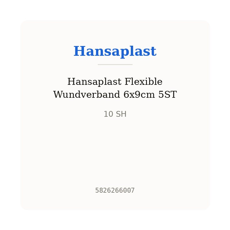 Hansaplast Flexible Wundverband 6x9cm 5ST