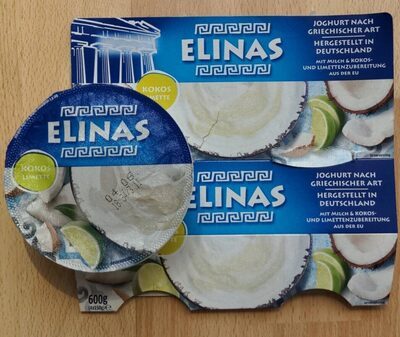 Elinas Joghurt nach griechischer Art Kokos Limette 9,4% 4x150g