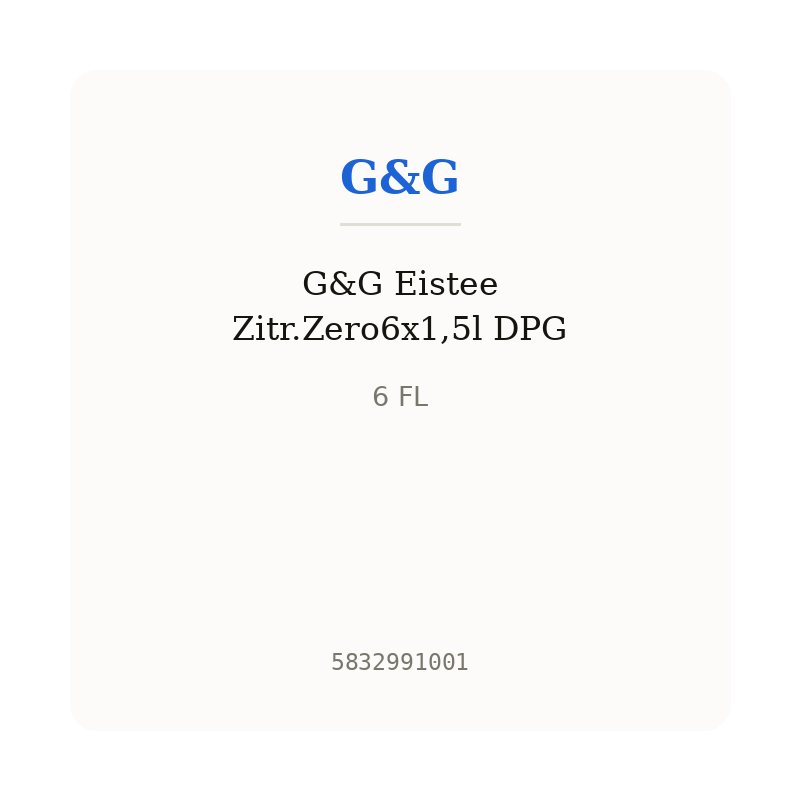G&G Eistee Zitr.Zero6x1,5l DPG